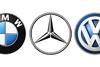 BMW, Mercedes, VW logos